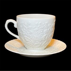SOLD ‼️ Vintage - RALPH LAUREN - WHITE MEGAN CHINA -  Two Sets - CUPS + SAUCERS
